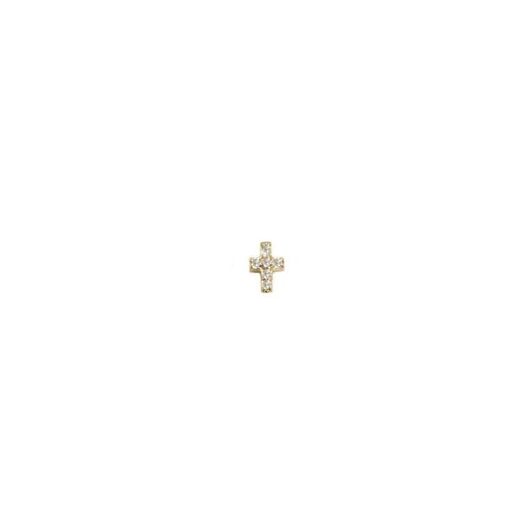 Boucle d'oreille mini croix - Feidt Paris