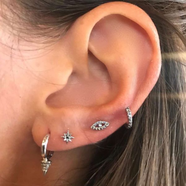 Feidt Paris - Boucle d'oreille eye - Porte bonheur