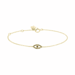 Bracelet oeil saphirs gris - Feidt Paris