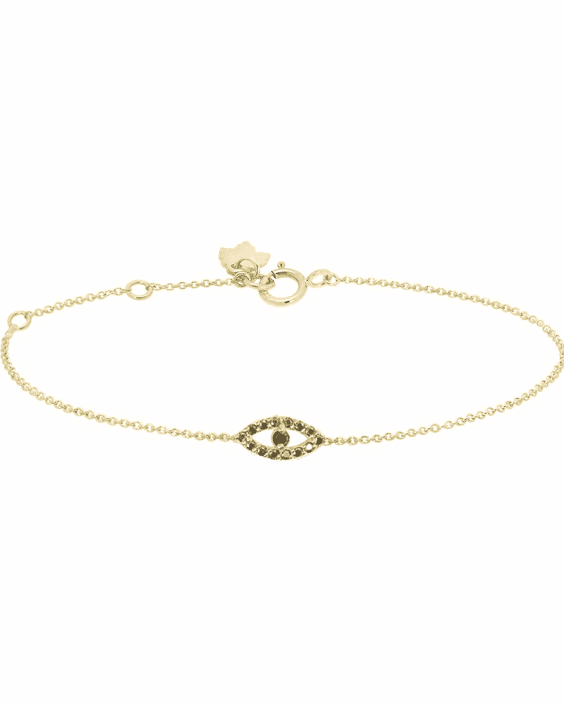 Bracelet oeil saphirs gris - Feidt Paris