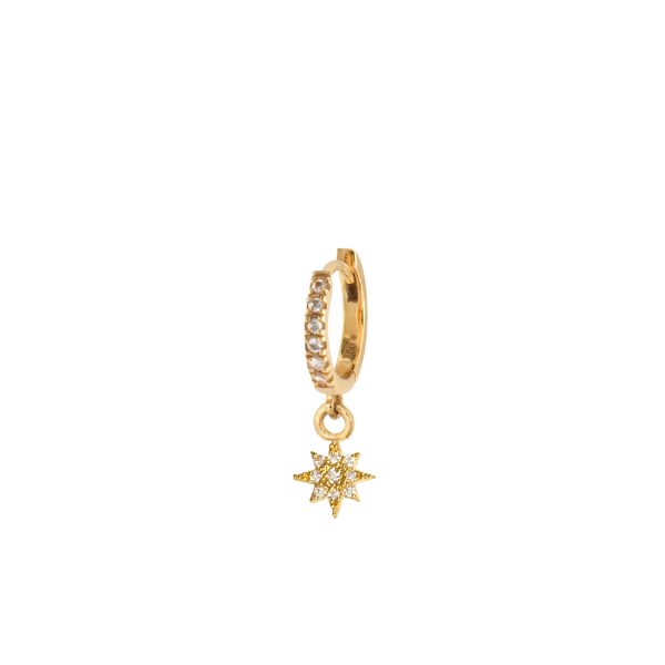 Sun hoop earring