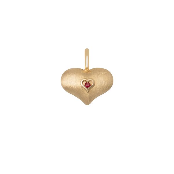 Médaillon coeur rubis
